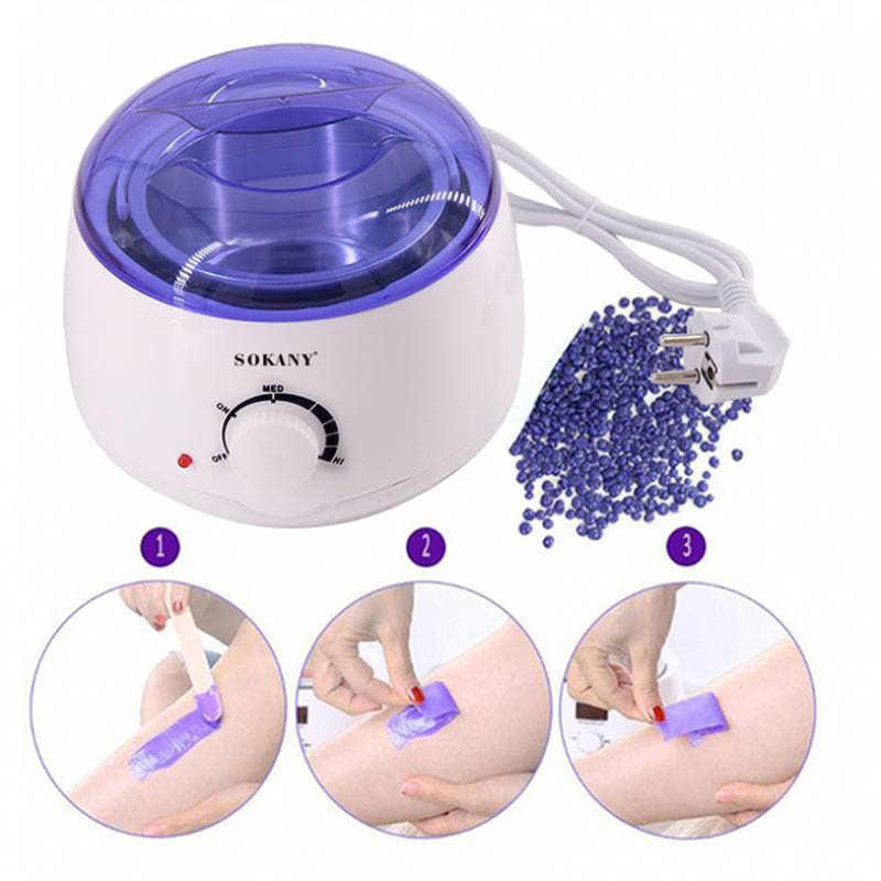 Electric Wax Warmer With Beans Applicator Sticks And Before After Spray